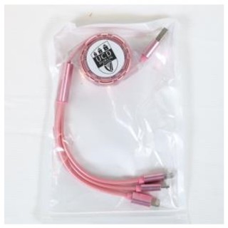 Combo Offer 3.0A Fast Charger Cord Multiple Charging Cable 1.2M 3-In-1 Usb Charge Compatible With Phone/Type C/Micro Usb For All Android&Ios Smartphones&One Mobile Stand(Pink)