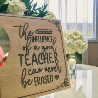 Personalized Wooden Teacher Photo Frame Plaque | Custom Name MDF Engraved Gift for Teachers | Teacher’s Day Appreciation Desk Decor | Unique Thank You Gift | DVMART® thumbnail 2