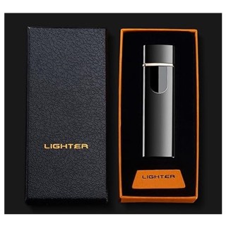 Lighter Usb Rechargeable Smart Fingerprint Sensor Touch Screen With Indicator Light Compact Design Smart Sensor's Gas Lighter's( Black Pack Of 1) thumbnail 3