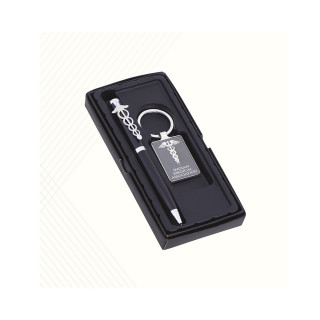 Key Chain Giftset with Pierre Cardin Ball Pen For (2 Items)