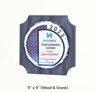 Durable Wooden & Stone Sports Trophy