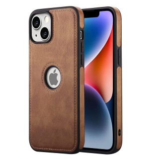 Apple iPhone 14 Premium Leather Back Case Cover (superbly Stiched with Excellent Grip)