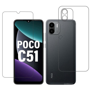 Xiaomi Poco C51 9H Protective Compatible Mobile Screen Protector For Front & Back (Not a Tempered glass)