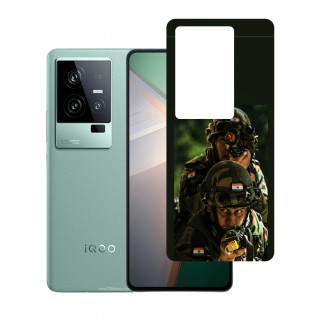 vivo iQOO 11UV Embossed Touch Feel Combat Design back Skin Protector for  (Not a Tempered glass)