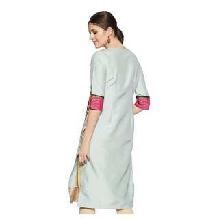 Women's Straight Kurta Pink thumbnail 3