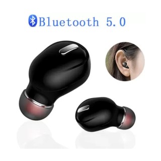Earbuds Support And Wireless With Sound Cancelation Bluetooth Handfree device (Black & White True Wireless) thumbnail 3