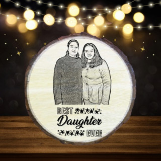 Daughter's Day Mother Daughter Gifts Personalized Wooden Engraved Photo Frame