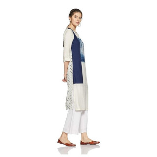 Women's Straight Kurta White thumbnail 5