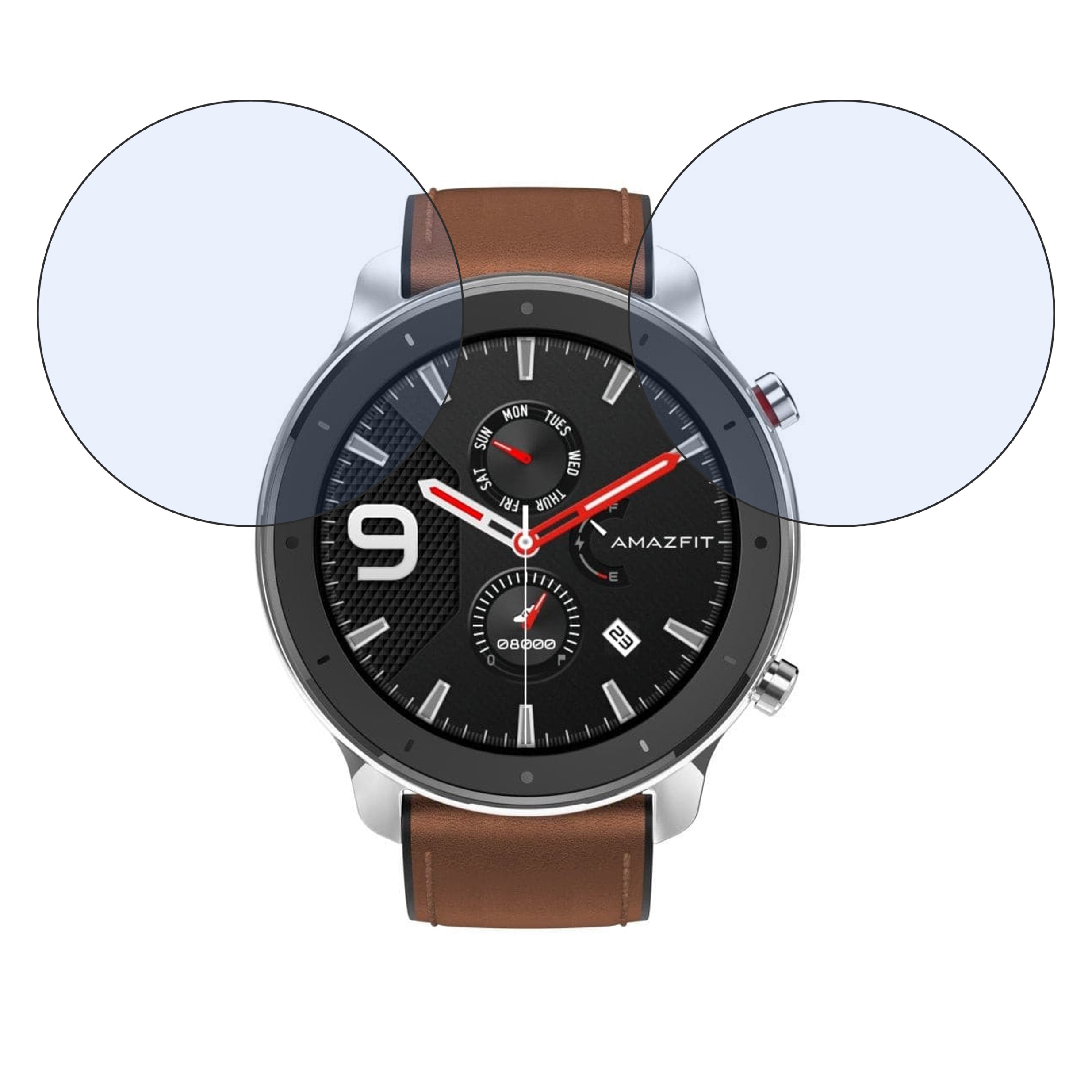 Amazfit GTR 47mm Aluminium Alloy Metal Body Smartwatch Screen Protector 9H Protective Compatible Flexible