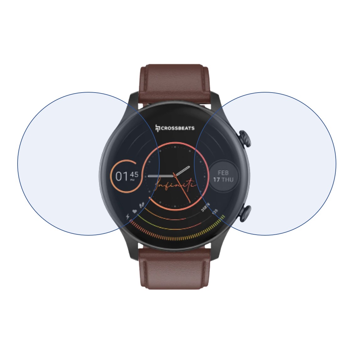 Crossbeats Orbit Infiniti Smartwatch Screen Protector 9H Protective Compatible Flexible