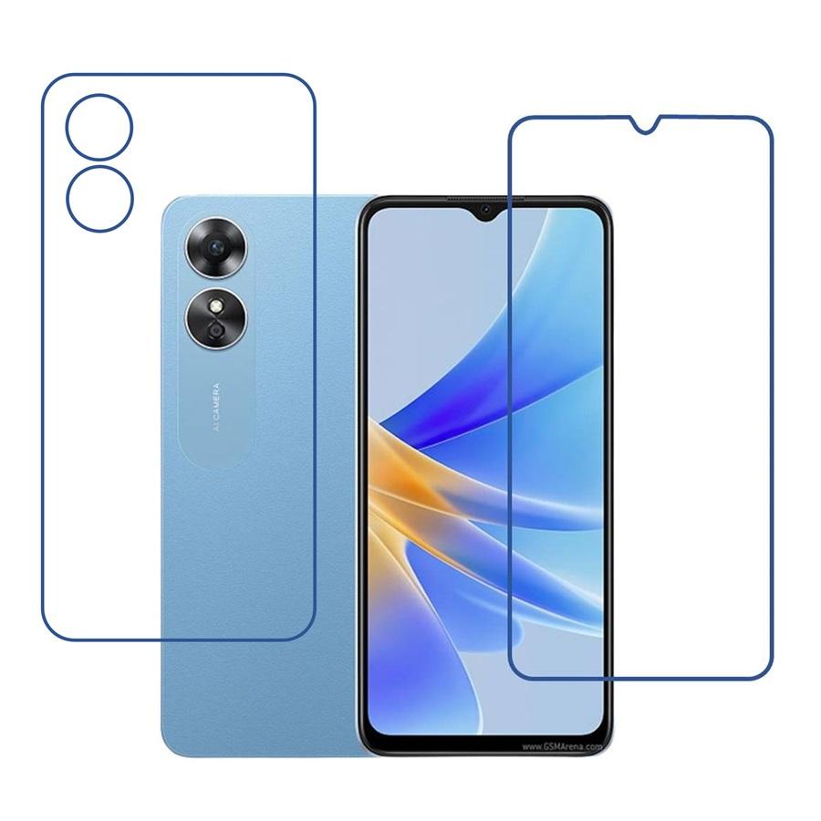 Oppo A17 9H Protective Compatible Mobile Screen Protector For Front & Back (Not a Tempered glass)