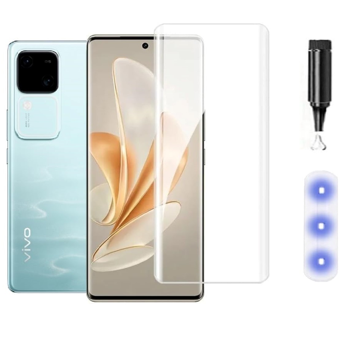 Tempered Glass Compatible With vivo V30 Pro UV Shield – Ultra Clear & Scratch Resistant