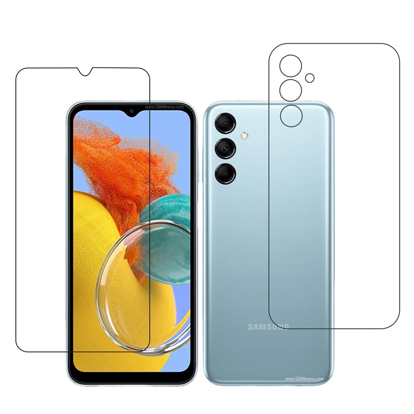 Samsung Galaxy M14 9H Protective Compatible Mobile Screen Protector For Front & Back (Not a Tempered glass)