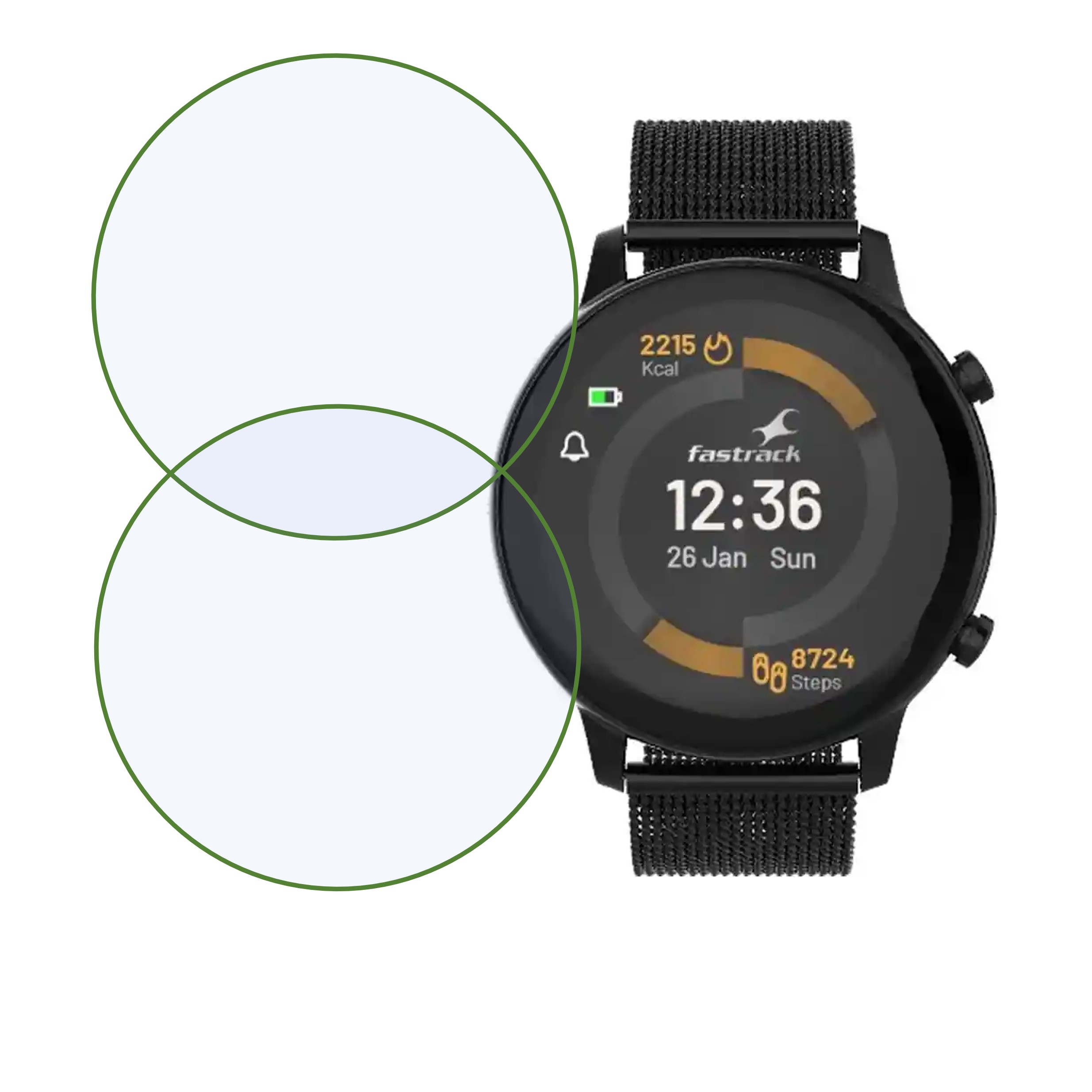 FASTRACK REFLEX PLAY PLUS CLASSIC BT CALLING 1.3 Smartwatch Screen Protector 9H Protective Compatible Flexible