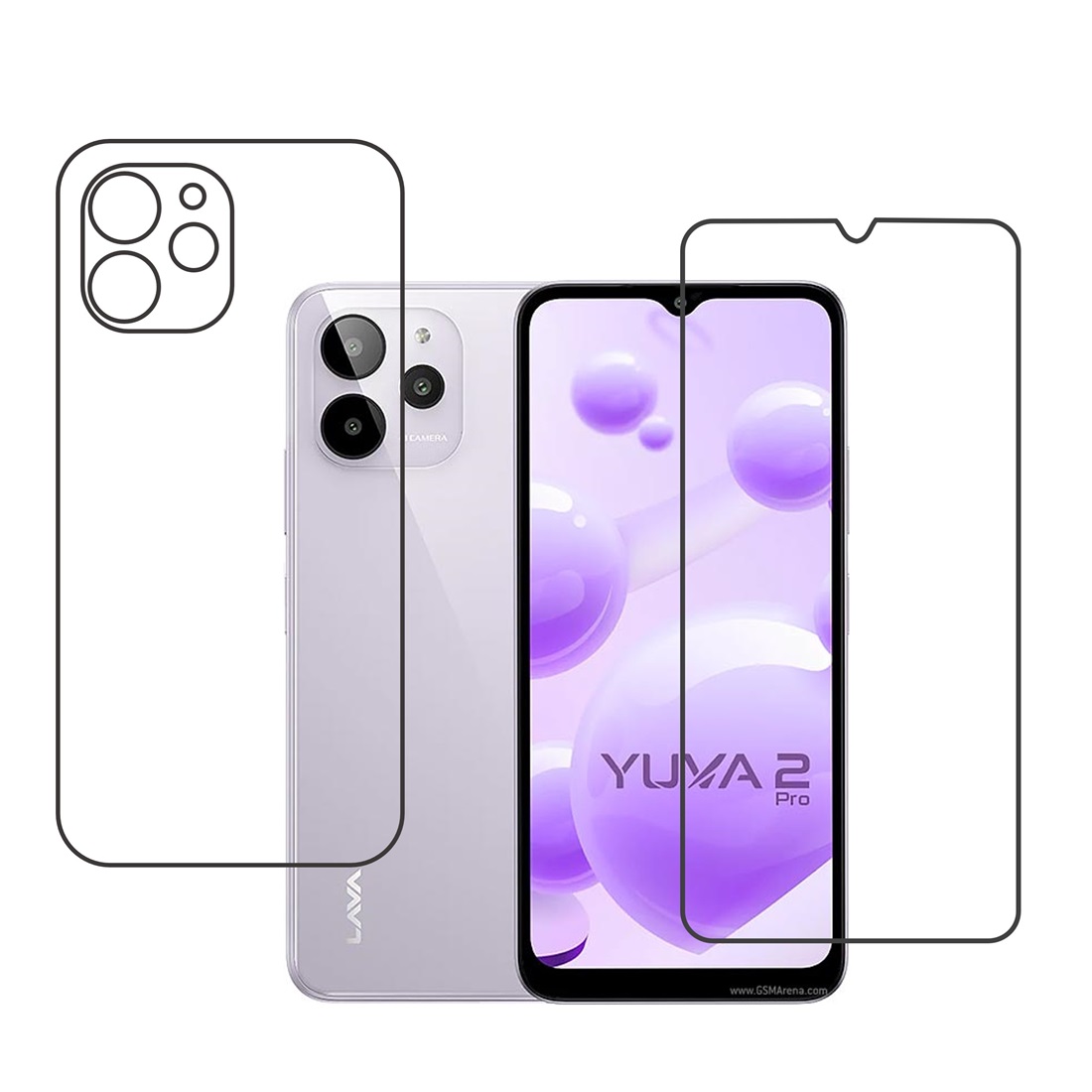 Lava Yuva 2 Pro Protective Compatible Mobile Screen Protector For (Not a Tempered glass)