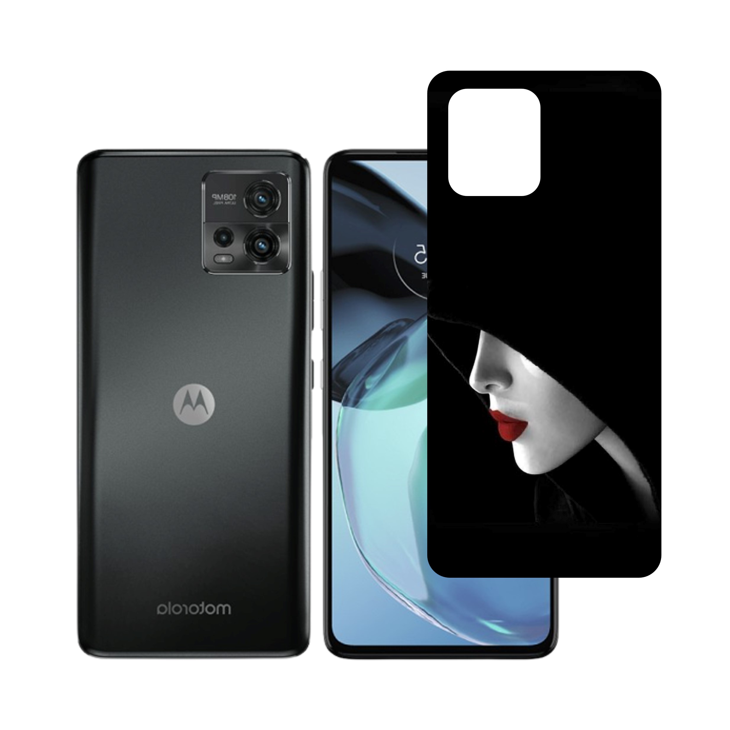 Motorola Moto G72 UV Embossed Touch Feel Design back Skin Protector for (Not a Tempered glass)