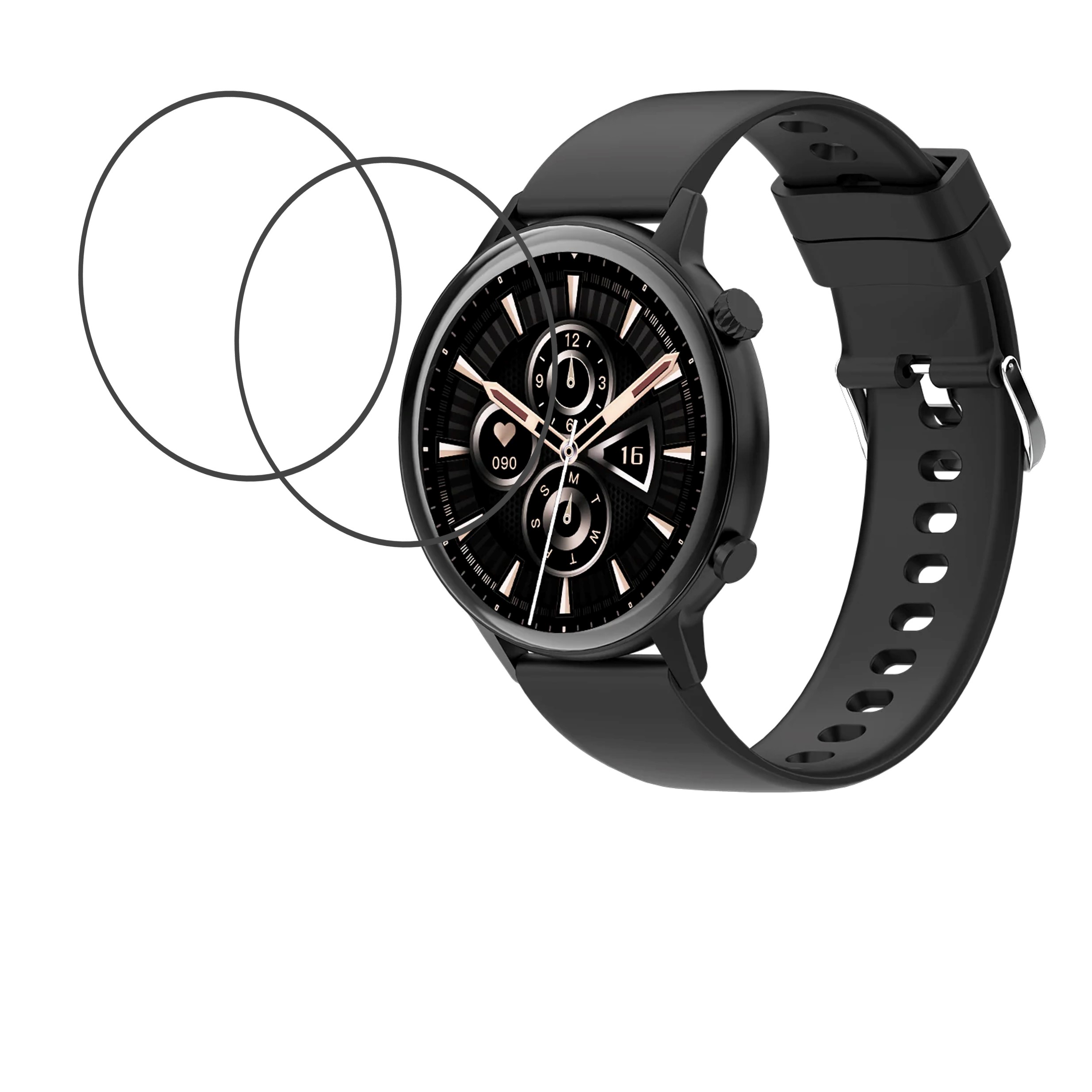 Gizmore GIZFIT ORBIT Smartwatch Screen Protector 9H Protective Compatible Flexible