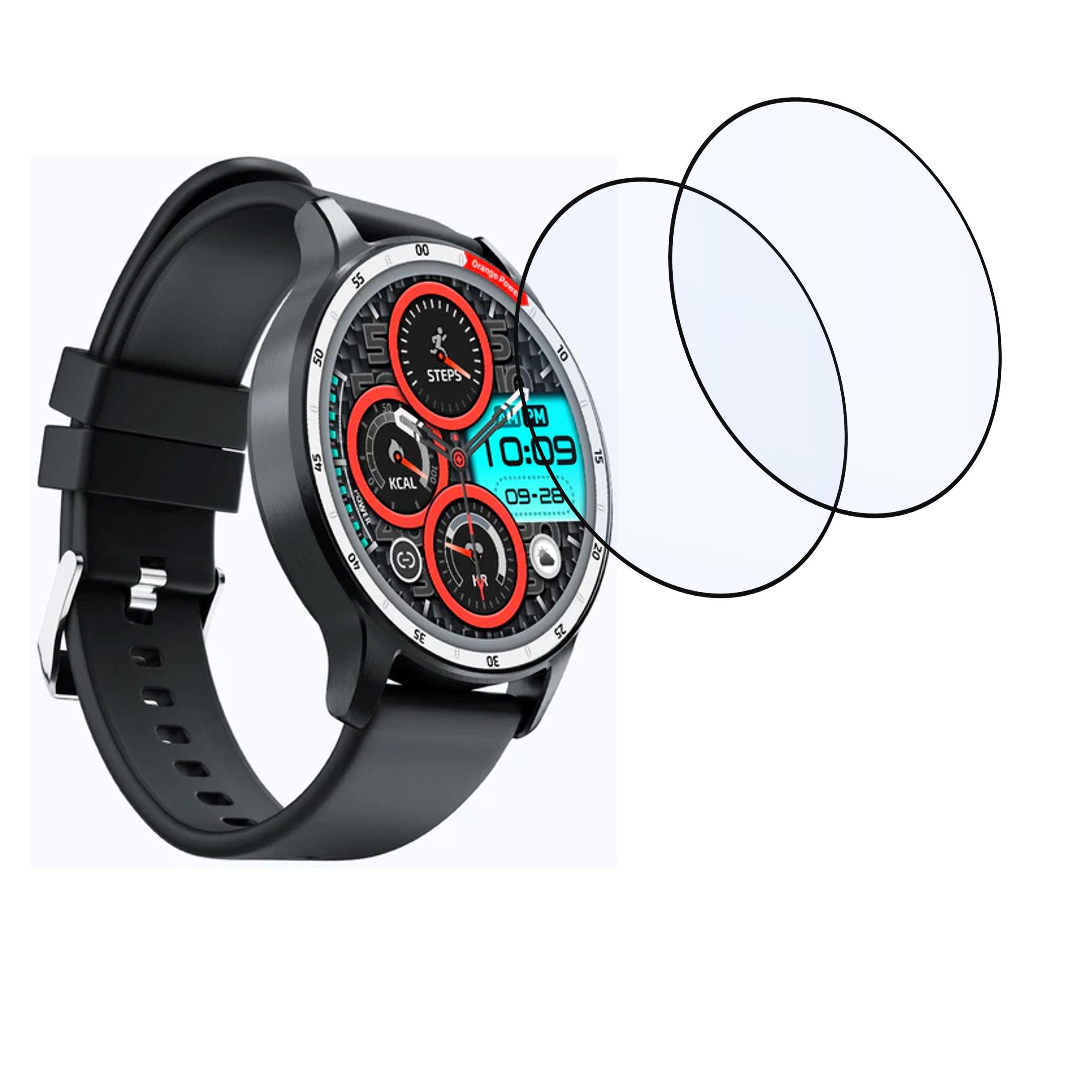 Zebronics Zeb-Gemini Smartwatch Screen Protector 9H Protective Compatible Flexible