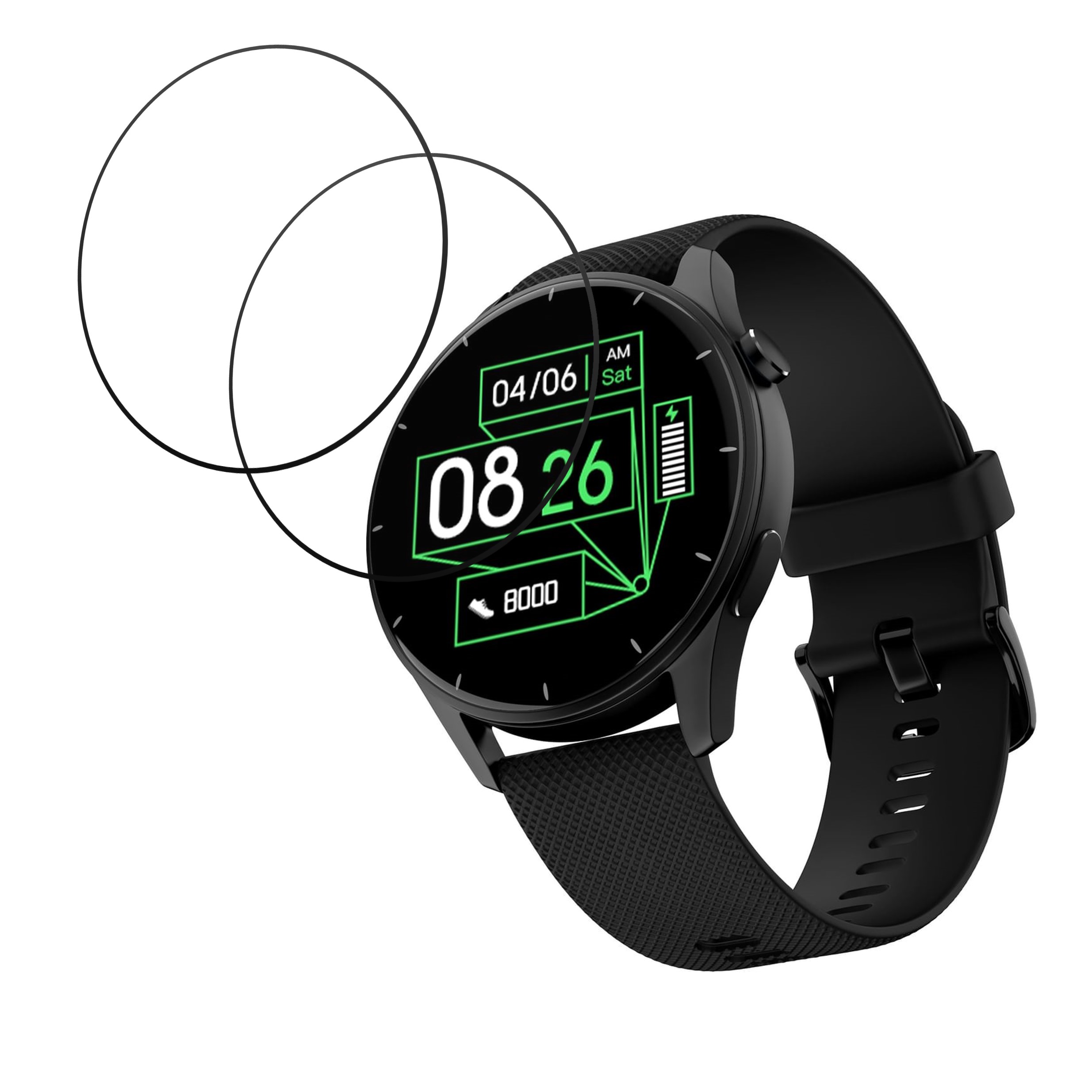 NoiseFit Crew Smartwatch Smartwatch Screen Protector 9H Protective Compatible Flexible