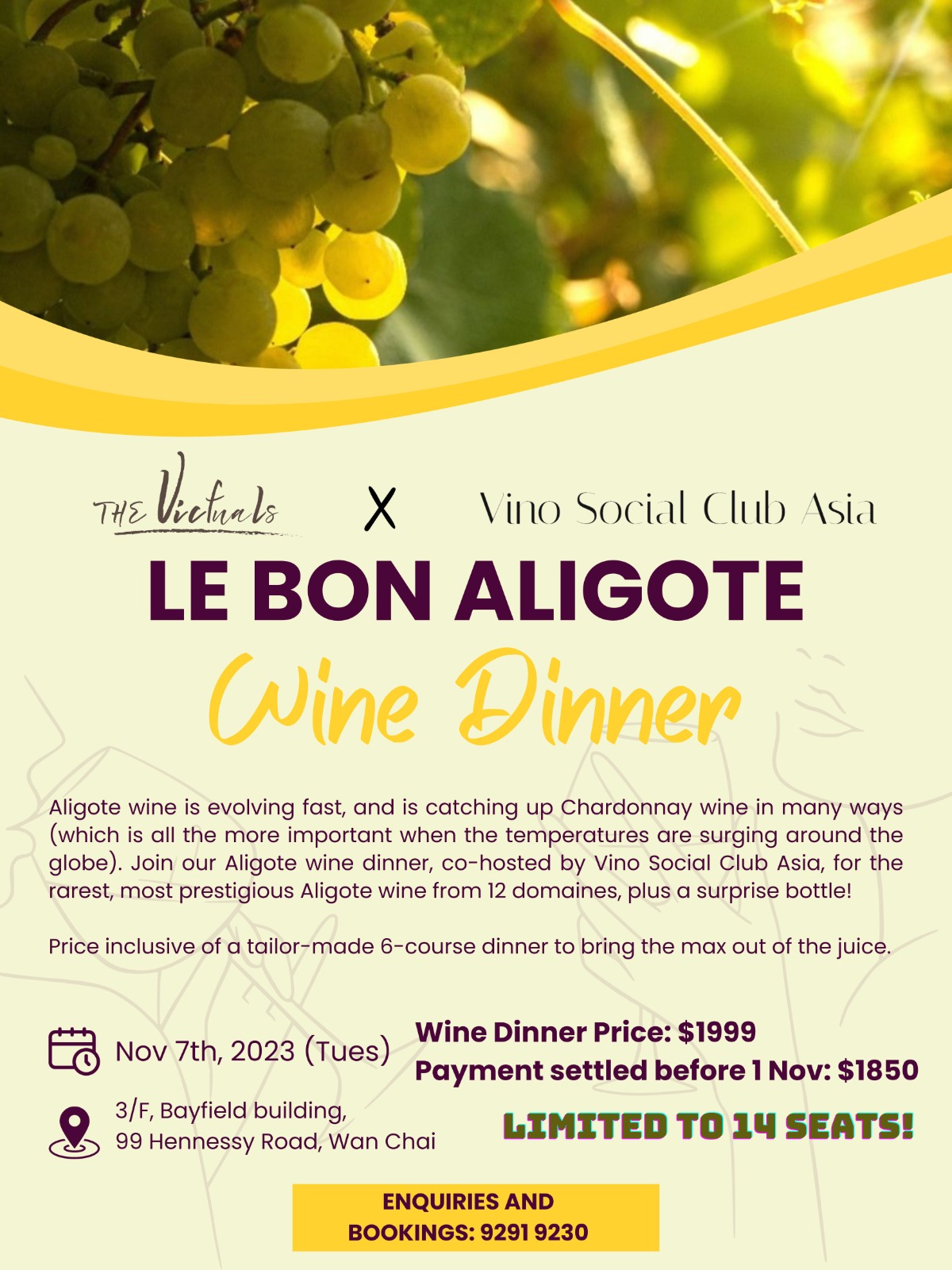 Le Bon Aligote Wine Dinner