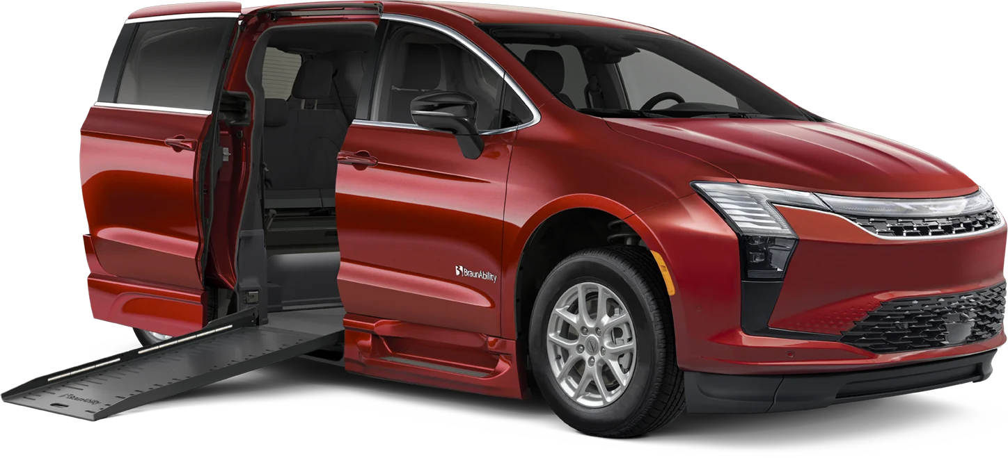 2026 Chrysler Pacifica with BraunAbility Power Foldout XT conversion, ramp deployed