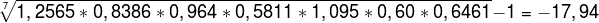 Cálculo de la media geométrica