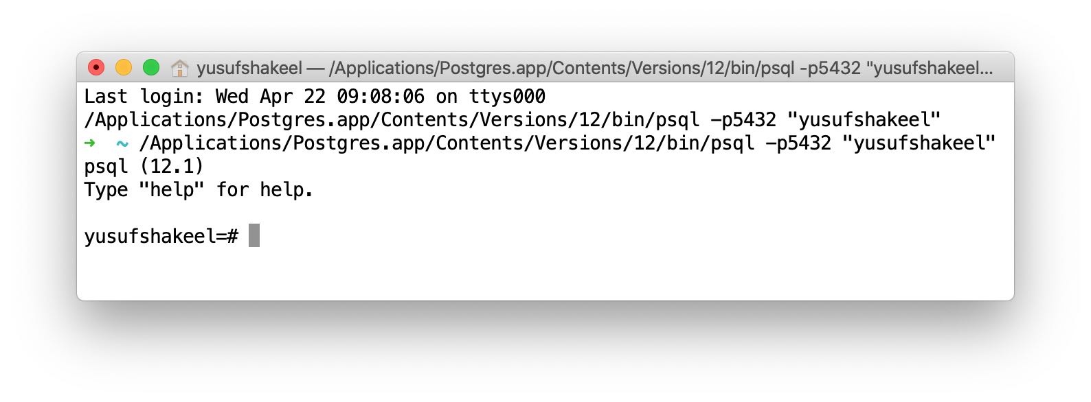 mac postgres.app psql terminal