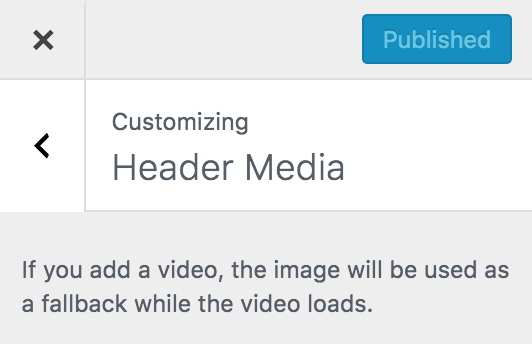 wordpress appearance customize header media