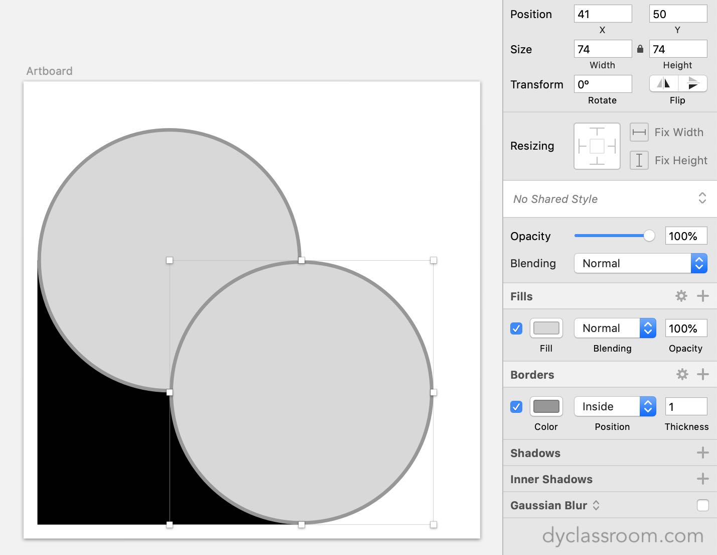 sketch app - heart icon - circle shape