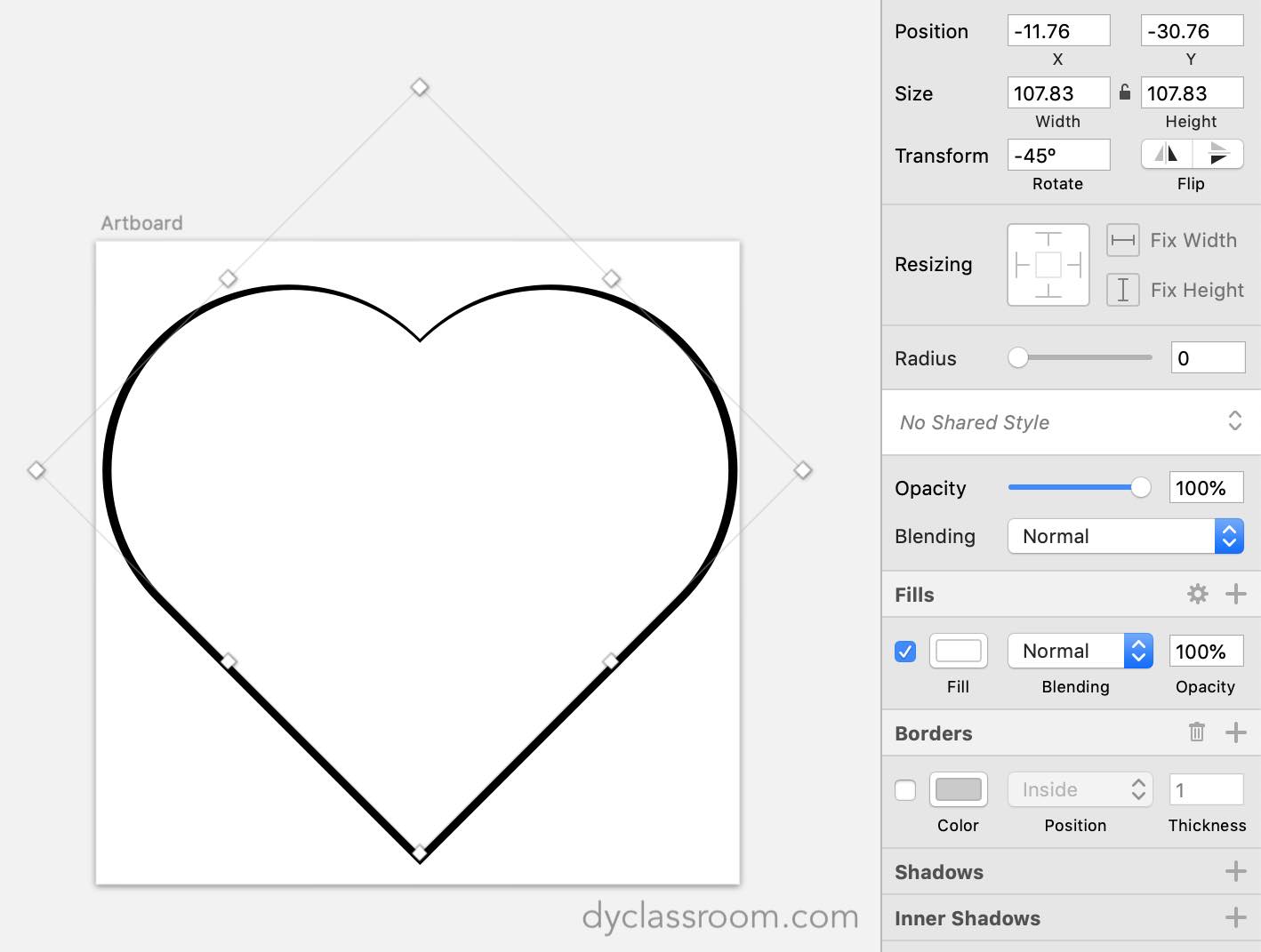 sketch app - heart icon