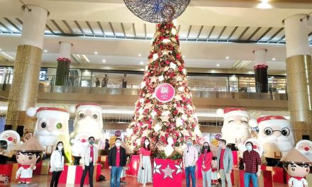 Mga puso gi-adorno sa higanteng Christmas Tree sa SM City Cebu