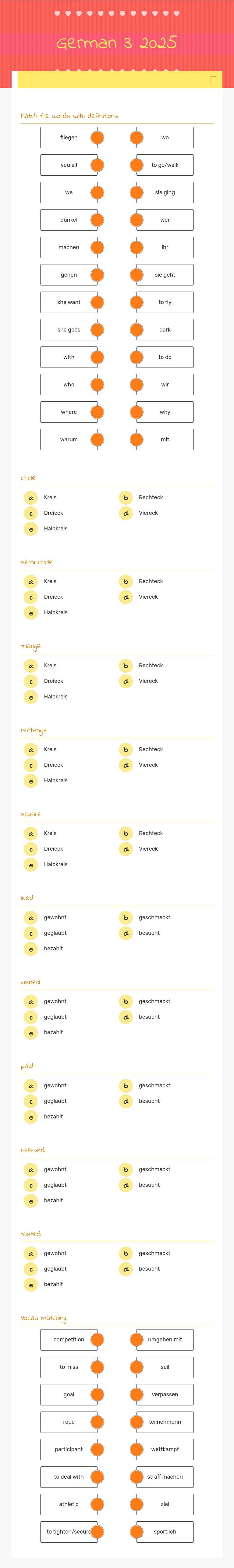 German 3 2025 worksheet preview image