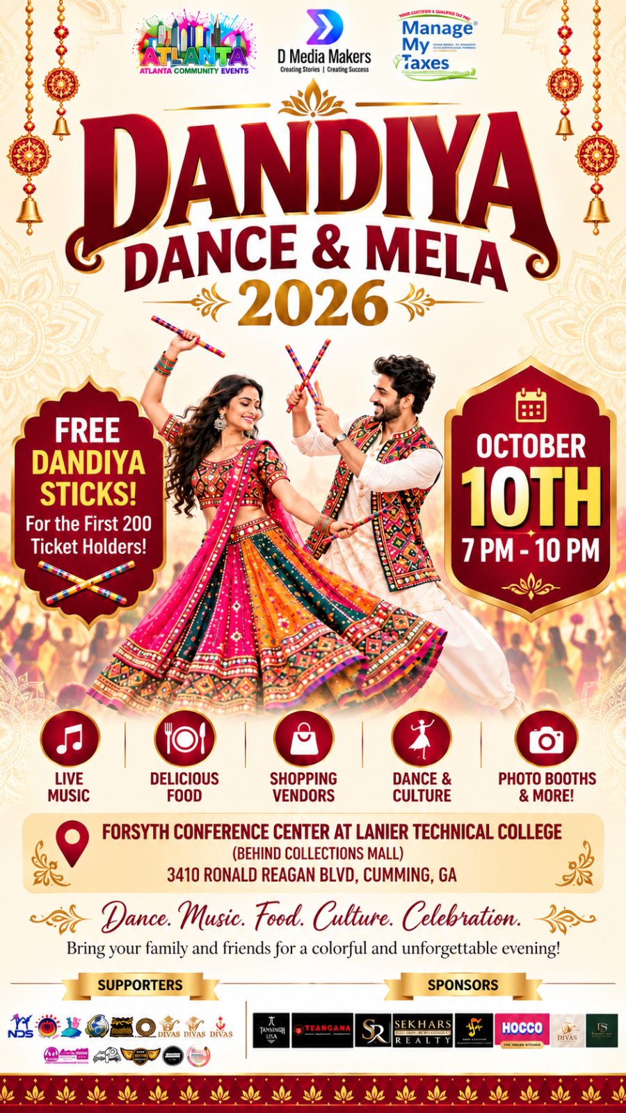 Dandiya Dance & Mela 2026 -Atlanta