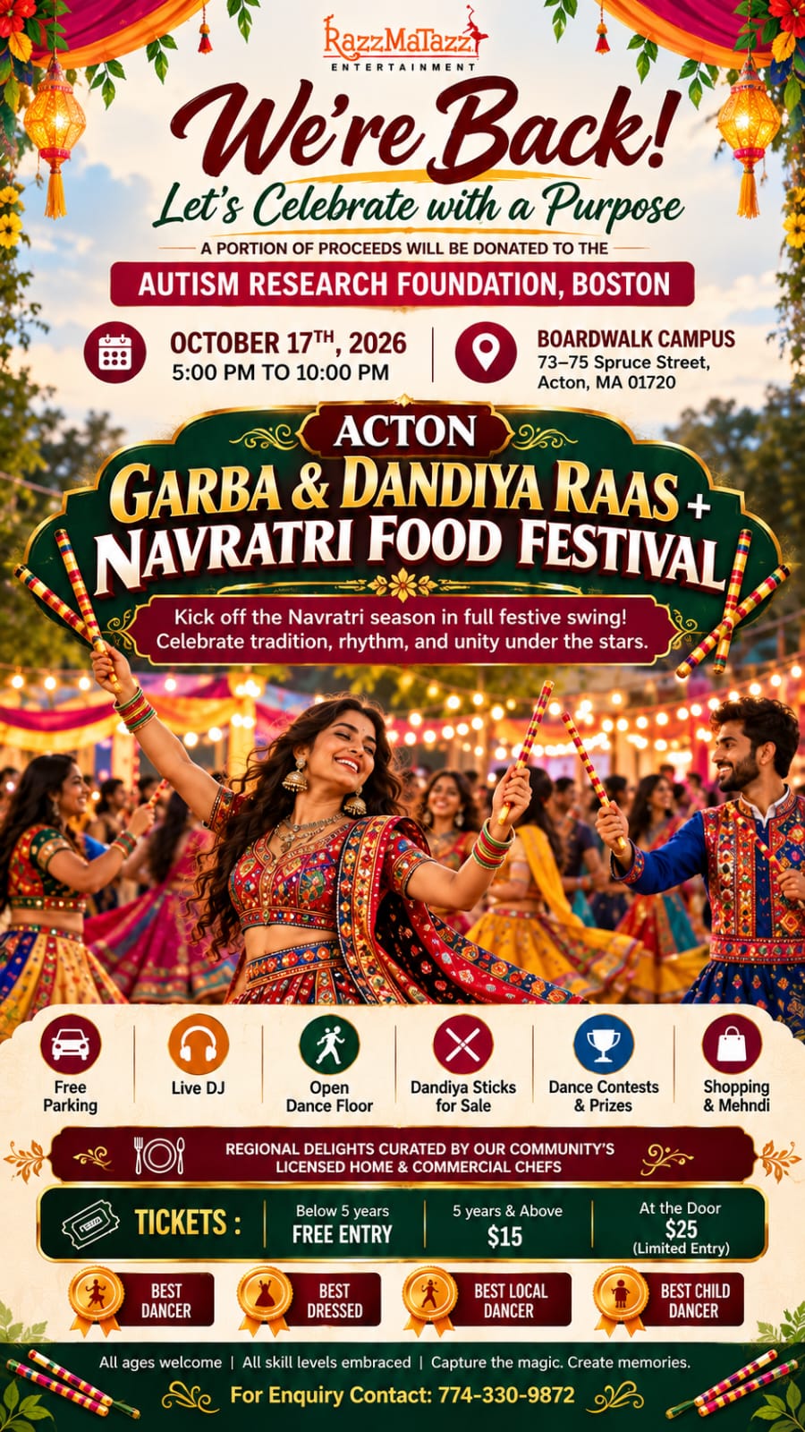 ACTON Garba & Dandiya Raas + Navratri Food Festival