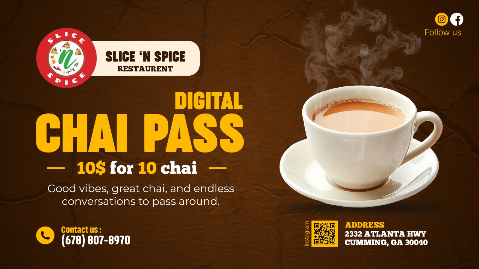 Chai Pass - 10 Chai for $10