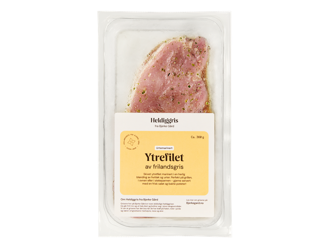 Ytrefilet Urtemarinert, Frilandsgris 360g