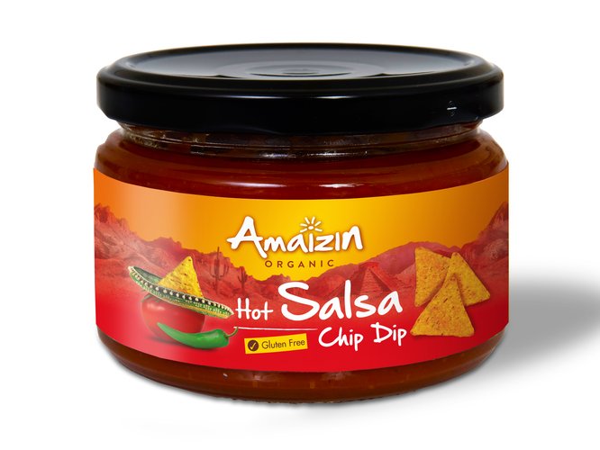 Salsa, sterk, 260 g, økologisk, Amaizin