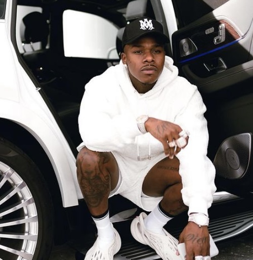 DaBaby in one of his cars.