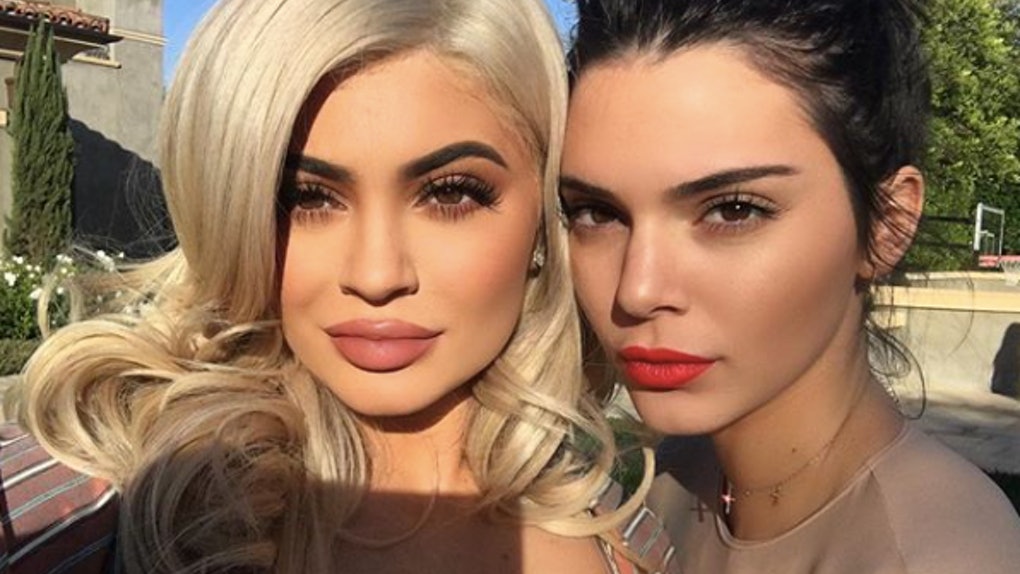 Kylie posing for a selfie with sister Kendall Jenner