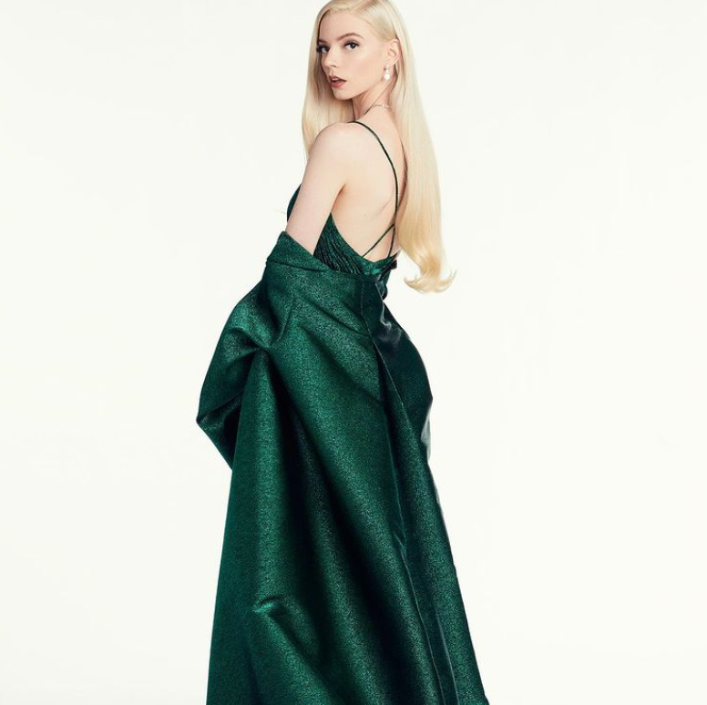 Anya Taylor-Joy in the greenest shade of Dior