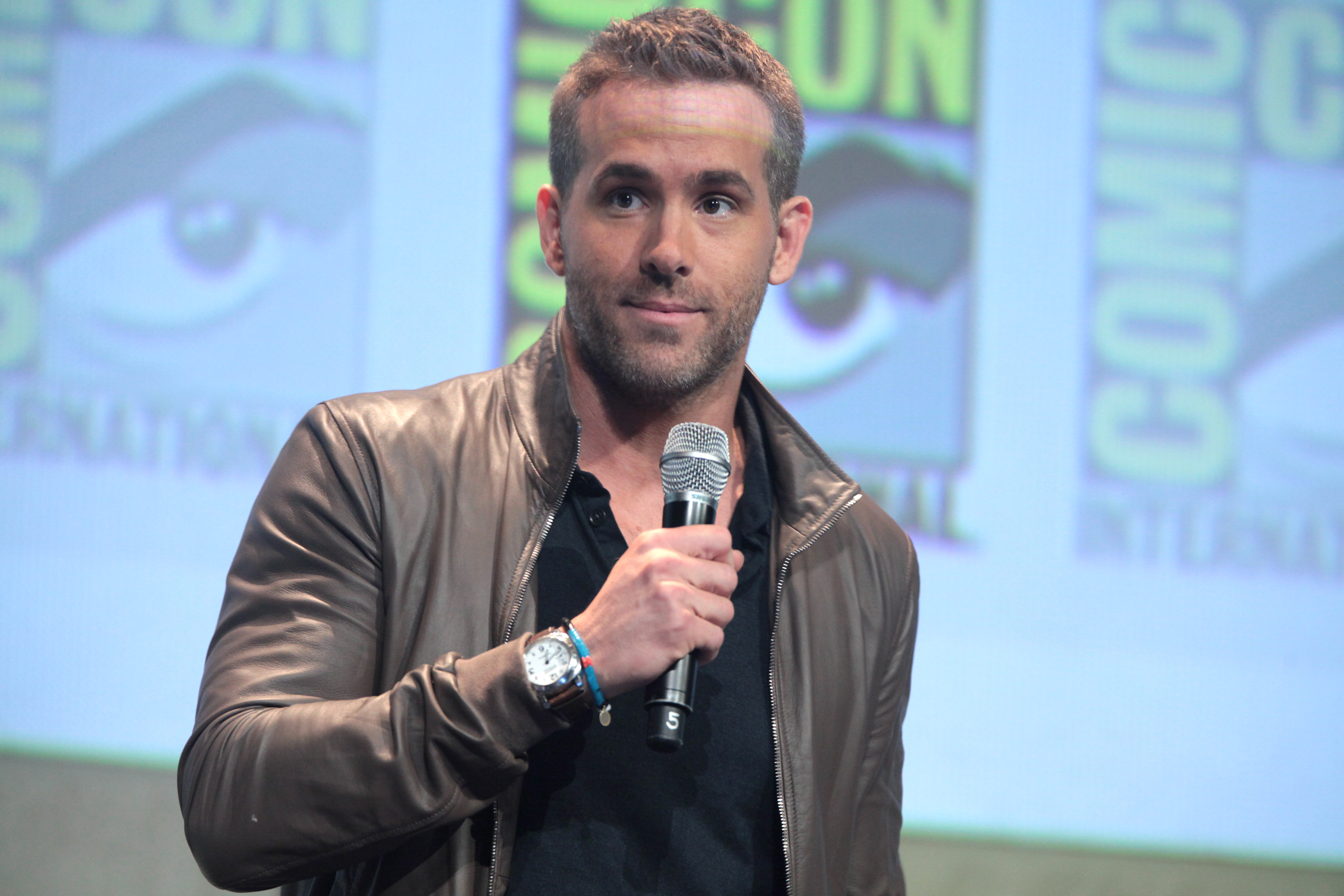 Ryan Reynolds with microphone