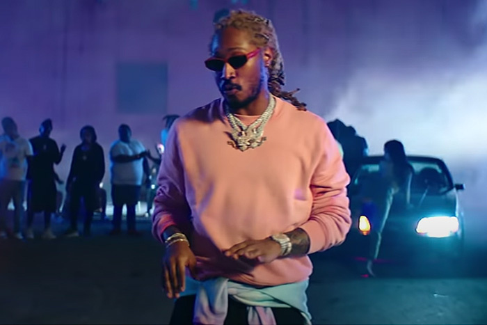 Future posing in the visuals for 'Ridin' Strikers.'