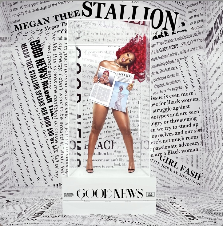 Megan on the cover of her debut album. 