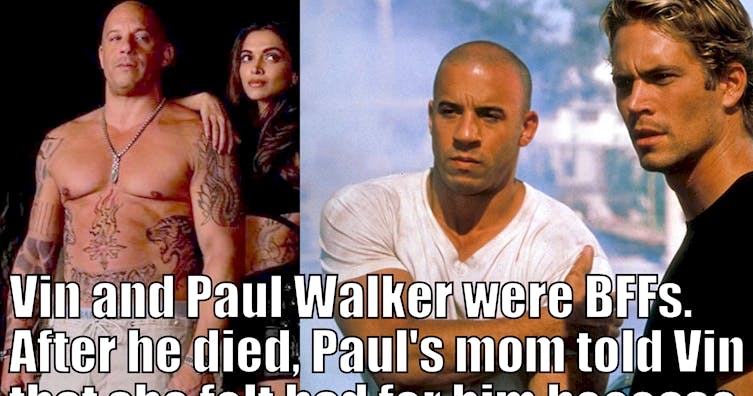 Vin Diesel Paul Walker Tattoo