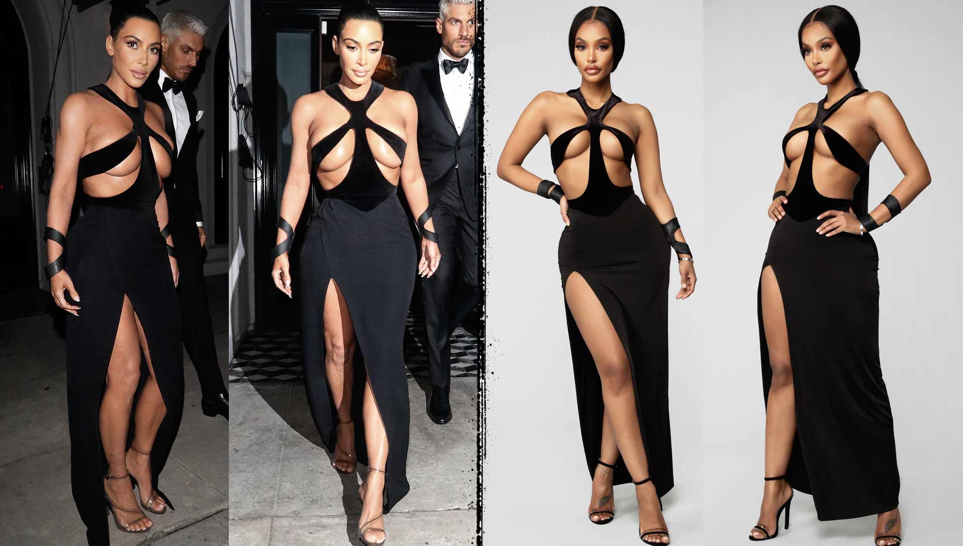 kim kardashian black dress fashion nova