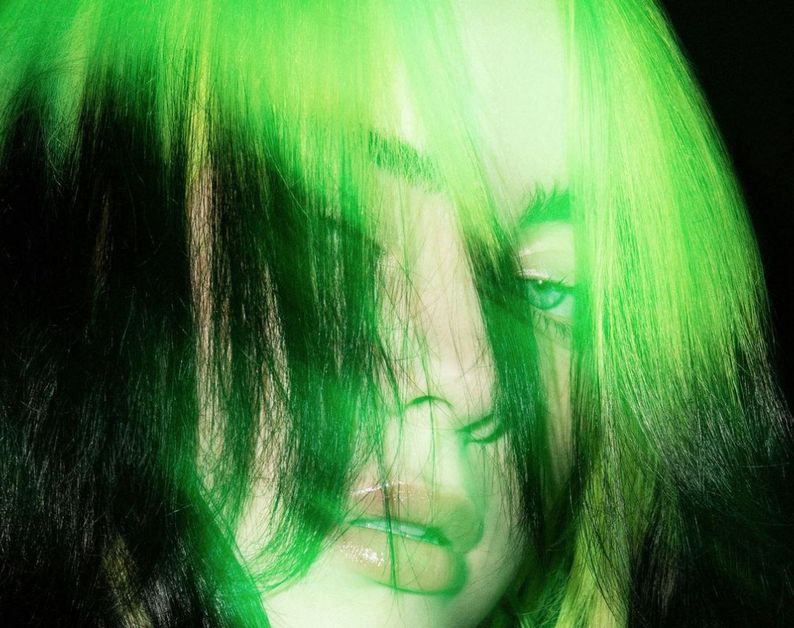 Billie Eilish with hair down