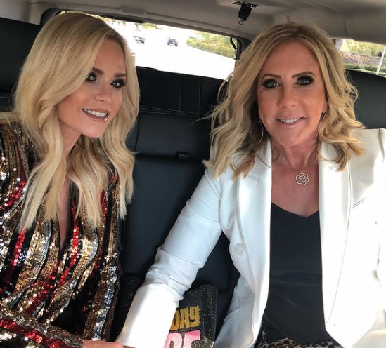 Vicki Gunvalson films 'RHOC' season 14 with Tamra Judge.