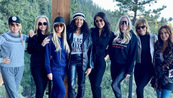 The 'RHOBH' cast dresses warm in Lake Tahoe.