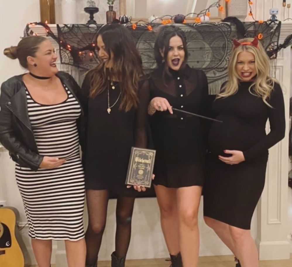 Brittany Cartwright, Kristen Doute, Katie Maloney, and Stassi Schroeder dress up like witches.