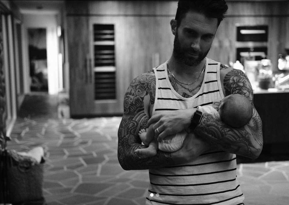 Adam Levine with daughter 